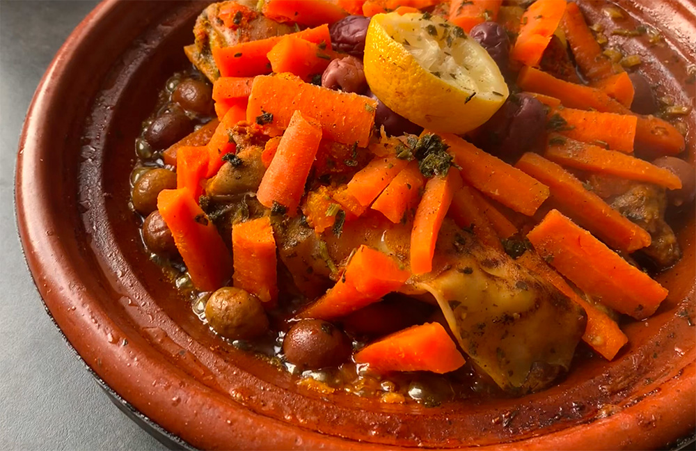 طاجن رأس الغنم بالجزر على الطريقة المغربية