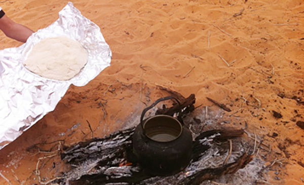 طريقة عمل الجمرية أو خبزة النار في السعودية