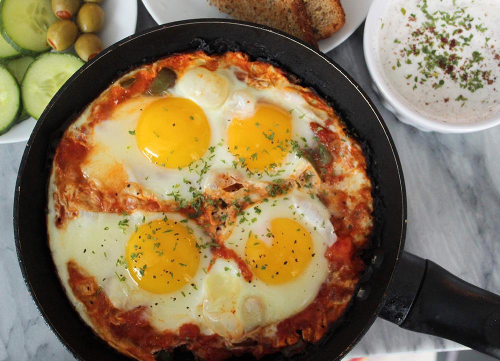 البيض للإفطار الصباحي على الطريقة التركية