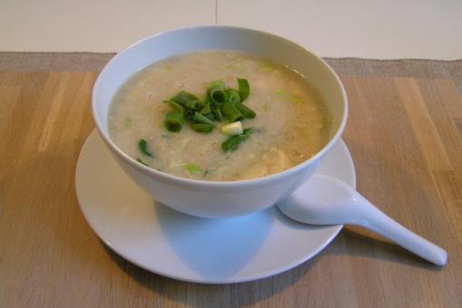 حساء الدجاج مع الشوفان