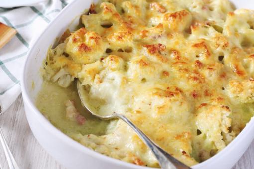 القرنبيط "الزهرة" مع البشاميل بالفرن