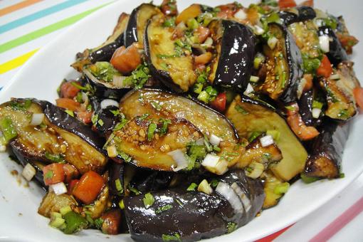 سلطة الباذنجان المقلية