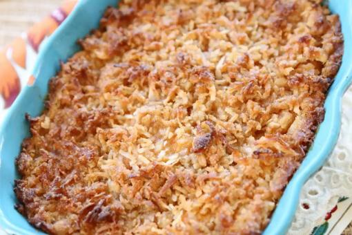 صينية البطاطا الحلوة بجوز الهند