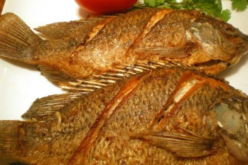 السمك بلطي المقلي بعصير البرتقال