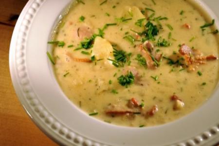 شوربة البطاطا مع الدجاج