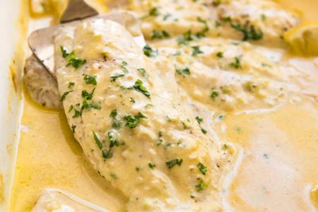 السمك فيليه بالمستردة