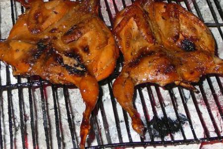 طريقة عمل حمام مشوي بالبرتقال