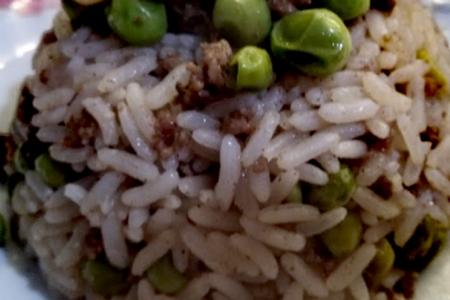 أرز بالبازلاء للرضع